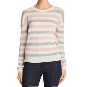 VELVET Striped Wool Cashmere Blend Crewneck Sweater